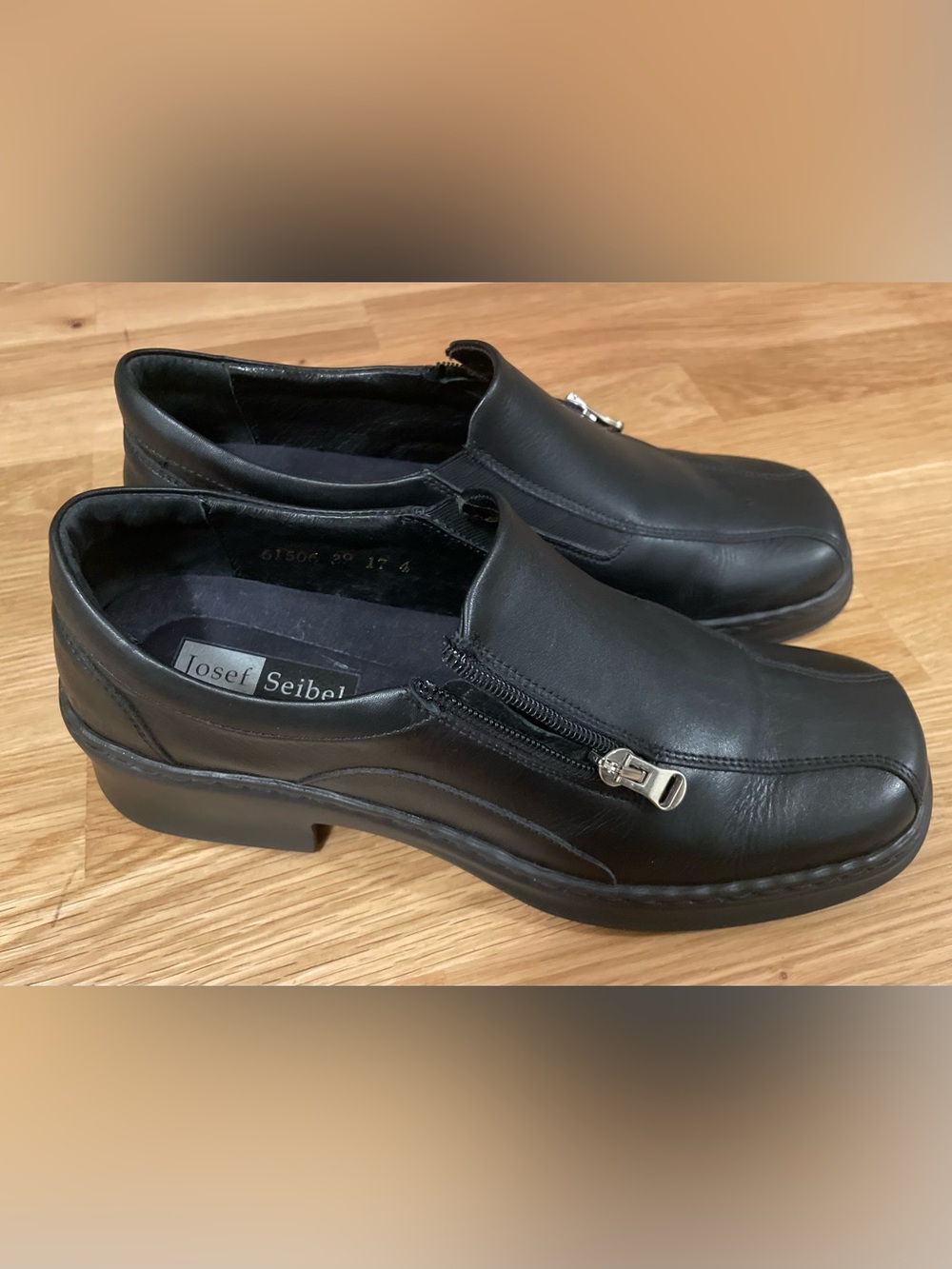 Josef Seibel Black Slip-On Shoes